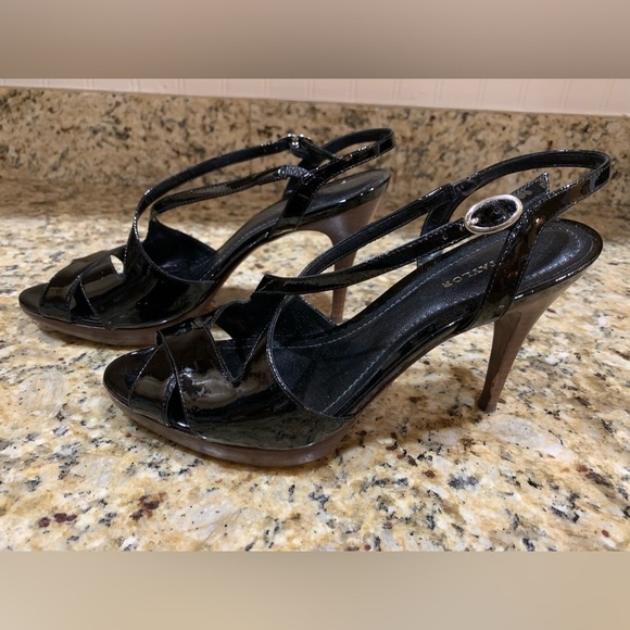 Ann Taylor Patten Black platform heels 7 1/2 - Picture 6 of 8